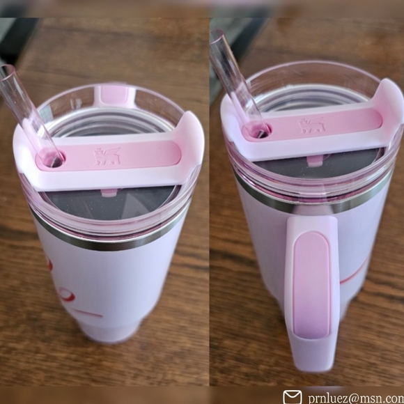 HP🥳🎉Stanley x Starbucks 2024 Valentine Pink 30oz Tumbler - Picture 4 of 5